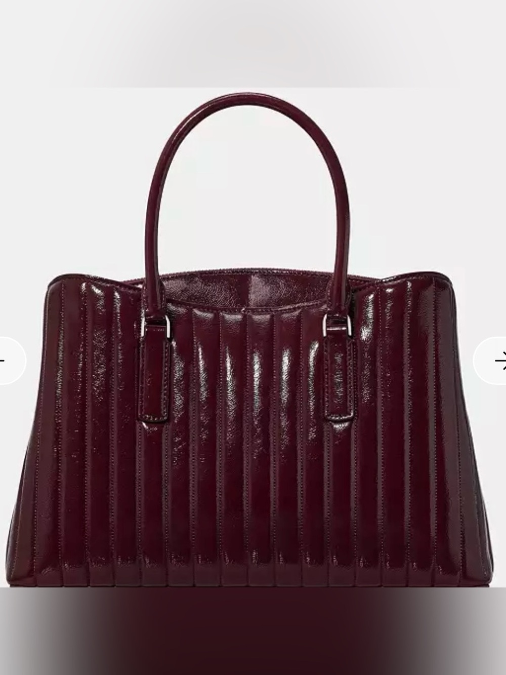 kate spade Quilted Patent Tote in Burgundy